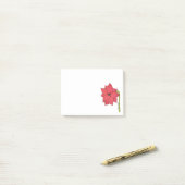 Red Star Flower Post-it® Notes (Op bureau)