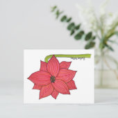Red Star Flower Postcard Briefkaart (Staand voorkant)