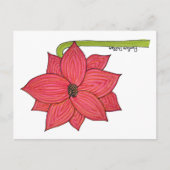 Red Star Flower Postcard Briefkaart (Voorkant)