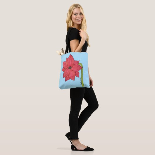 Red Star Flower Tote Bag (Op model)