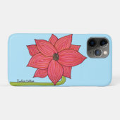 Red Star Flower with Blue background Case-Mate iPhone Case (Achterkant (horizontaal))