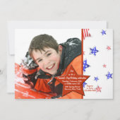 Red Star foto uitnodiging (Voorkant)