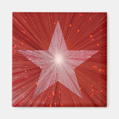 Red Star fridge magneet vierkant (Voorkant)