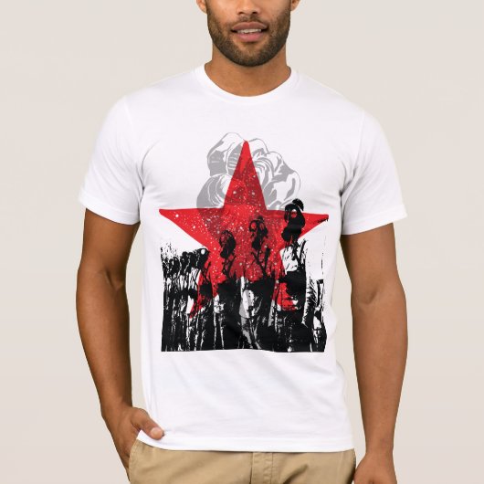 Red Star gasmasker! Ernesto Che Guevara T-shirts (Voorkant)