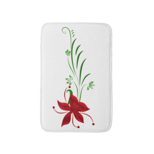 Red Star Gazer Lily Bath Mat (Voorkant Verticaal)