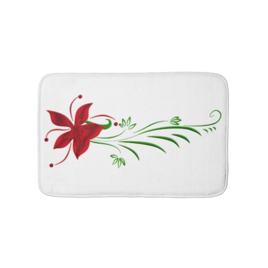 Red Star Gazer Lily Bath Mat (Voorkant)