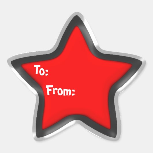 Red Star Gift Label (Voorkant)