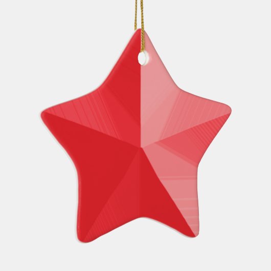 Red Star-kerstversiering  Sjabloon Keramisch Ornament (Rechts)