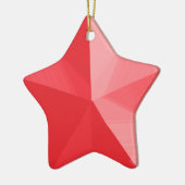Red Star-kerstversiering  Sjabloon Keramisch Ornament (Links)