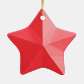 Red Star-kerstversiering  Sjabloon Keramisch Ornament (Achterkant)