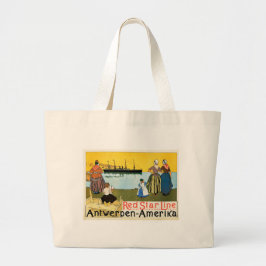 Red Star Line ~ Antwerpen-Amerika Grote Tote Bag