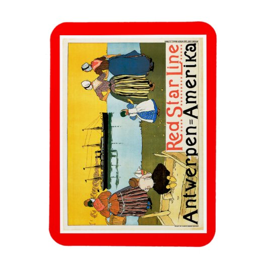 Red Star Line ~ Antwerpen-Amerika Magneet (Verticaal)