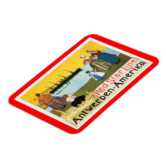 Red Star Line ~ Antwerpen-Amerika Magneet (Linkerzijde)