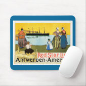 Red Star Line ~ Antwerpen-Amerika Muismat (Met muis)
