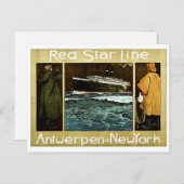 Red Star Line Antwerpen naar New York Briefkaart (Voorkant / Achterkant)