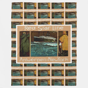Red Star Line ~ Antwerpen-New York Fleece Deken