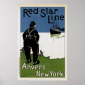 Red Star Line ~ Anvers-New York Poster (Voorkant)