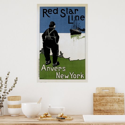 Red Star Line ~ Anvers-New York Poster (Keuken)