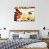 Red Star Line Cruises naar New York Promo Poster Canvas Afdruk (Insitu (Slaapkamer))