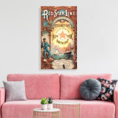 Red Star Line New York Antwerpen Stoomschip Canvas Afdruk (Insitu (Woonkamer))