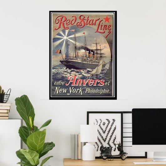 Red Star Line Poster (Thuiskantoor)