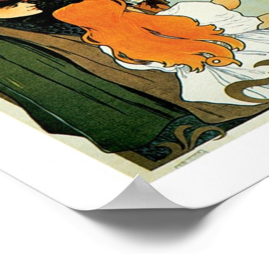 Red Star Line Woman with Girl Ad Poster (Hoek)