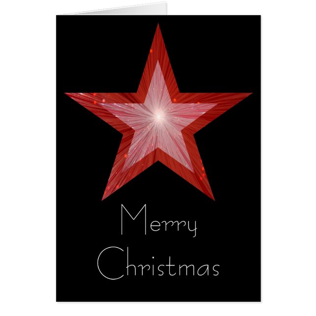 Red Star 'Merry kerstkaart' zwarte verticaal (Voorkant)