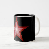 Red Star met twee tongen zwarte mok (Voorkant rechts)