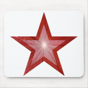 Red Star mousepad white Muismat