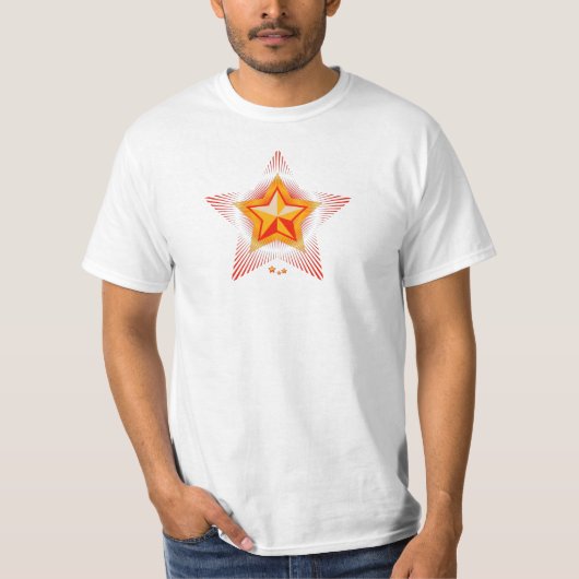 Red Star of Communism White Value Mannen T-Shirt (Voorkant)