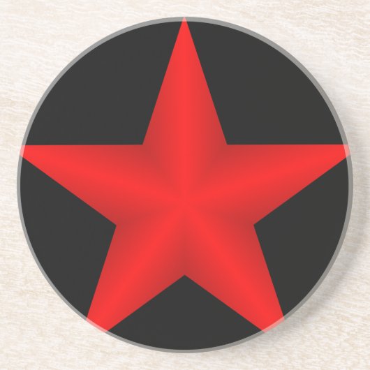 Red Star-Onderzetter Zandsteen Onderzetter (Voorkant)