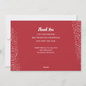 Red Star Ornament Business Bedankt voor Kerstmis Feestdagenkaart (Achterkant)