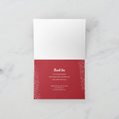 Red Star Ornament Business Dank u gevouwen Feestdagen Kaart (Binnen)