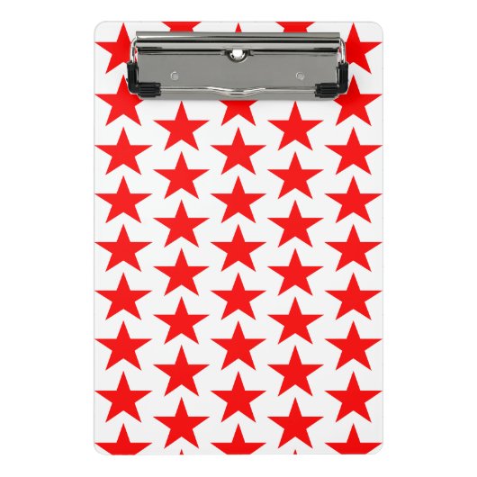 Red Star Patroon Mini Klembord (Voorkant)