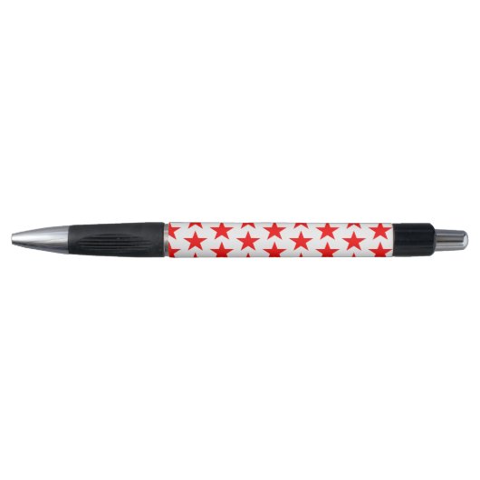 Red Star Pattern Black Pen (Voorkant)