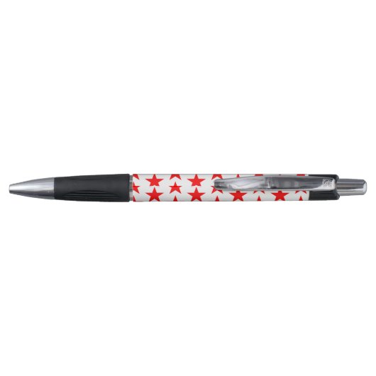 Red Star Pattern Black Pen (Achterkant)