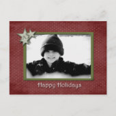 Red Star Photo-Briefkaart Feestdagenkaart (Voorkant)