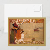 Red Star-reisadvertentie Briefkaart (Voorkant / Achterkant)