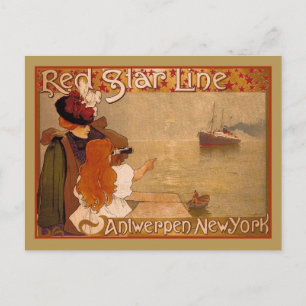 Red Star-reisadvertentie Briefkaart