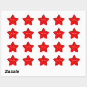 Red Star Shape Sticker (Vel)