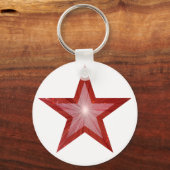 Red Star sleutelhanger wit (Voorkant)