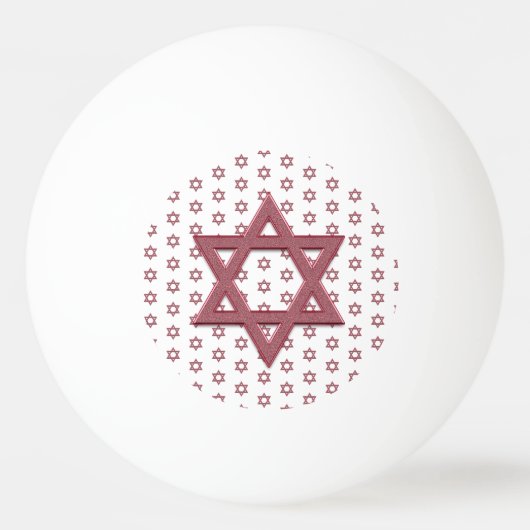 Red Star van David Seamless Pingpongbal (Voorkant)