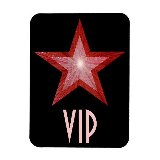 Red Star 'VIP' flexibele magneet zwart (Verticaal)