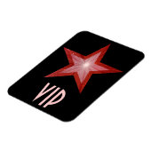 Red Star 'VIP' flexibele magneet zwart (Linkerzijde)