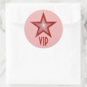 Red Star VIP ronde sticker bord roze (Tas)