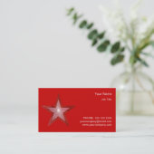 Red Star-visitekaartje aan zijkant ster rood Visitekaartje (Staand voorkant)