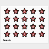 Red Star-vormig sticker zwart (Vel)