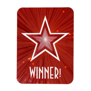 Red Star 'Winner'. flexibele magneet