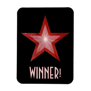 Red Star 'Winner' flexibele magneet zwart