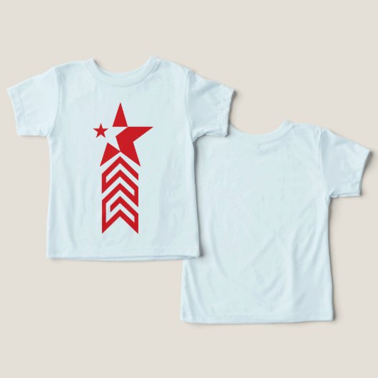 Red Star with Chevron Arrows (Ontwerp Voorkant & Achterkant)